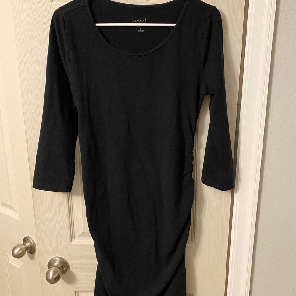 Black Fitted Isabel Maternity Dress
